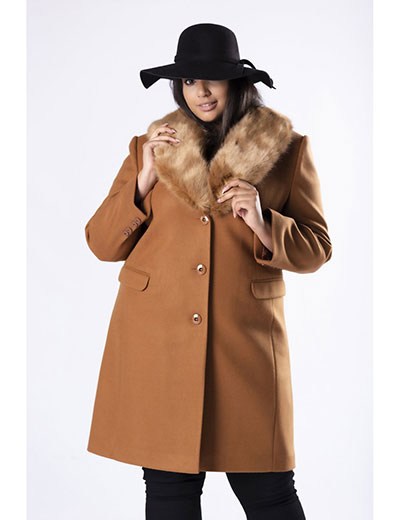 klasyczny damski płaszcz plus size
